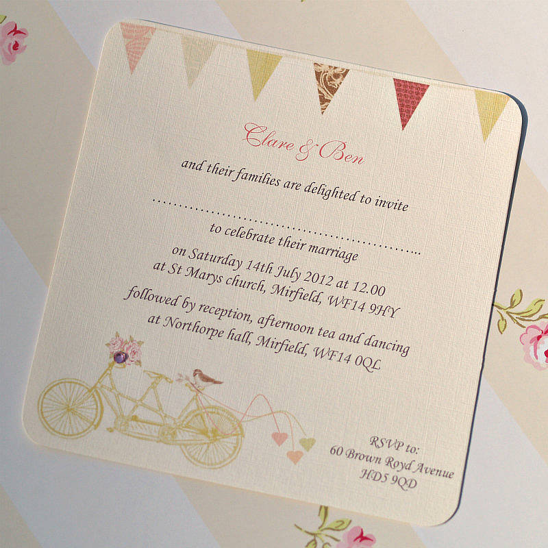 made for two wedding invitation cards by beautiful day