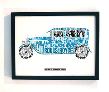 Personalised Vintage Car Print, 7 of 8