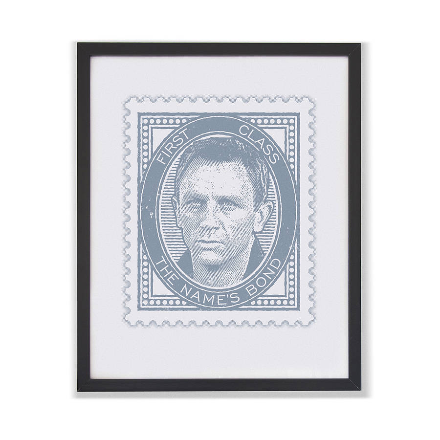 The Name s Bond Stamp Print By Typaprint