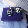 Silver Mens Square Cufflinks, thumbnail 3 of 4