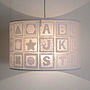 Alphabet Block Nursery Lampshade, thumbnail 4 of 6