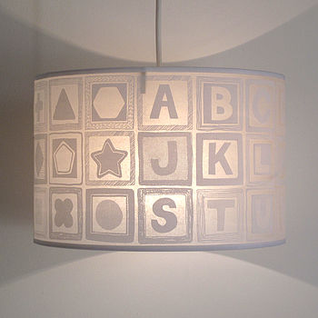 Alphabet Block Nursery Lampshade, 4 of 6