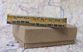 Upcycled Circuit Board Tie Clip, 6 of 12