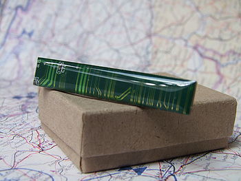Upcycled Circuit Board Tie Clip, 5 of 12