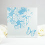 Floral Butterfly Greeting Card, thumbnail 1 of 2