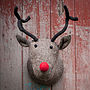 Grey Felt Reindeer Head, thumbnail 2 of 3