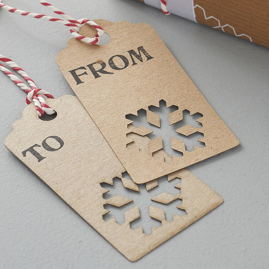 Recycled Lasercut Snowflake Gift Tags, 1 of 7