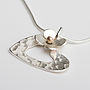 Personalised Porthleven Silver Heart And Flower Pendant, thumbnail 1 of 6