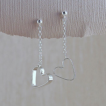 Silver Secret Heart Earrings, 3 of 3