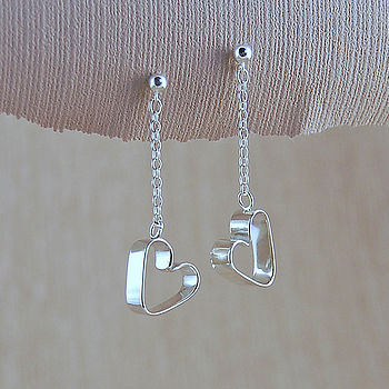Silver Secret Heart Earrings, 2 of 3