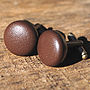Vintage Style Leather Cufflinks, thumbnail 9 of 12