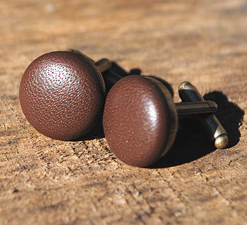 Vintage Style Leather Cufflinks, 9 of 12