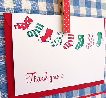 Christmas Stocking Thank You Cards, 7 of 8
