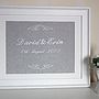 Personalised Scroll Wedding Embroidery, thumbnail 1 of 3