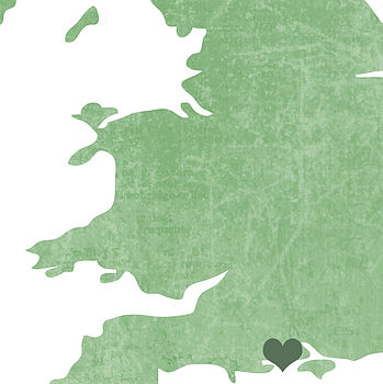 Personalised 'Where The Heart Is' UK Map Print, 4 of 4