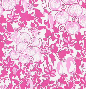 Seahorses And Lilly Pads Print   Violet, 2 of 3
