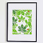 Ladybirds And Leaves Print, thumbnail 1 of 3