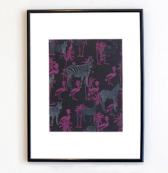 Flamingos And Zebras Print, 2 of 4