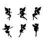 Pack Of Six Magical Fairies Wall Stickers, thumbnail 2 of 4