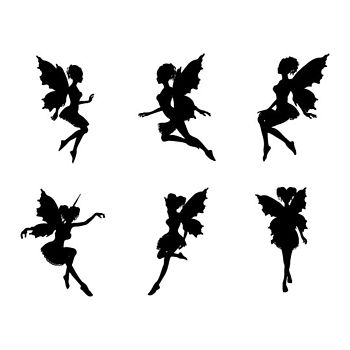 Pack Of Six Magical Fairies Wall Stickers, 2 of 4