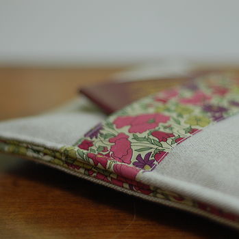 Handmade Linen And Liberty Print Kindle Case, 7 of 8