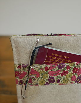 Handmade Linen And Liberty Print Kindle Case, 8 of 8