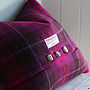 Wild Foxglove Harris Tweed Cushion, thumbnail 3 of 9