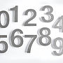 Large Modern Stainless Steel House Numbers, thumbnail 7 of 9