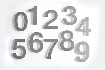 Large Modern Stainless Steel House Numbers, 7 of 9