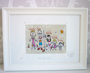 Personalised Family Embroidery Picture, 4 of 12