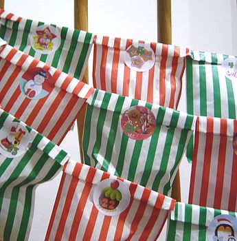 Bunting Advent Calendar With All The Sweets, 10 of 11