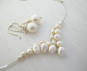 White Pearl Set By Sarah Hickey | notonthehighstreet.com