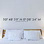 Personalised Coordinates Wall Sticker, thumbnail 2 of 6