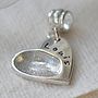 Silver Fingerprint Heart Charm With Fitting, thumbnail 3 of 7