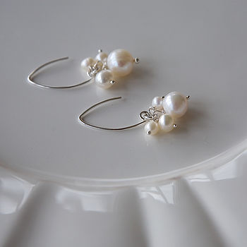 Mini Pearl Cluster Earrings, 4 of 7