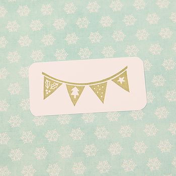 Christmas Bunting Rubber Stamp, 2 of 3