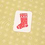 Christmas Stocking Rubber Stamp, thumbnail 2 of 3