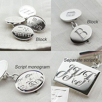 Silver Rectangle Chain Cufflinks, 4 of 5