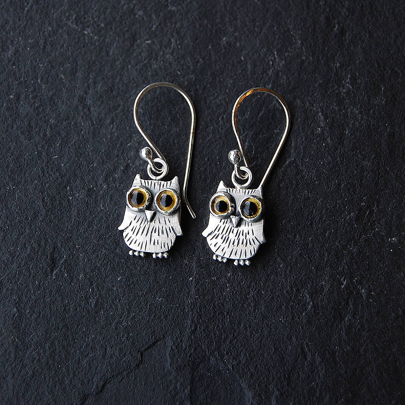 Baby Owl Earrings By Tania Covo | notonthehighstreet.com
