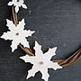 Porcelain Snowflake And Willow Wreath, thumbnail 2 of 4