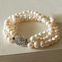 Three Strand Pearl Bracelet, thumbnail 1 of 7