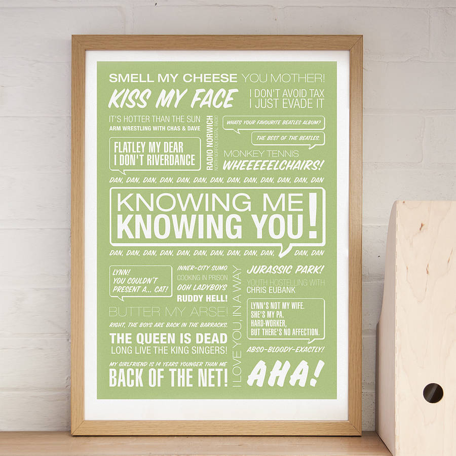 'Knowing Me, Knowing You!' Typographic Print, 1 of 3