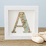 Personalised Map Letter Birthday Framed Print, thumbnail 1 of 8
