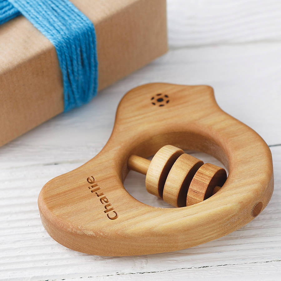 Personalised Eco Friendly Baby Rattle, 1 of 8