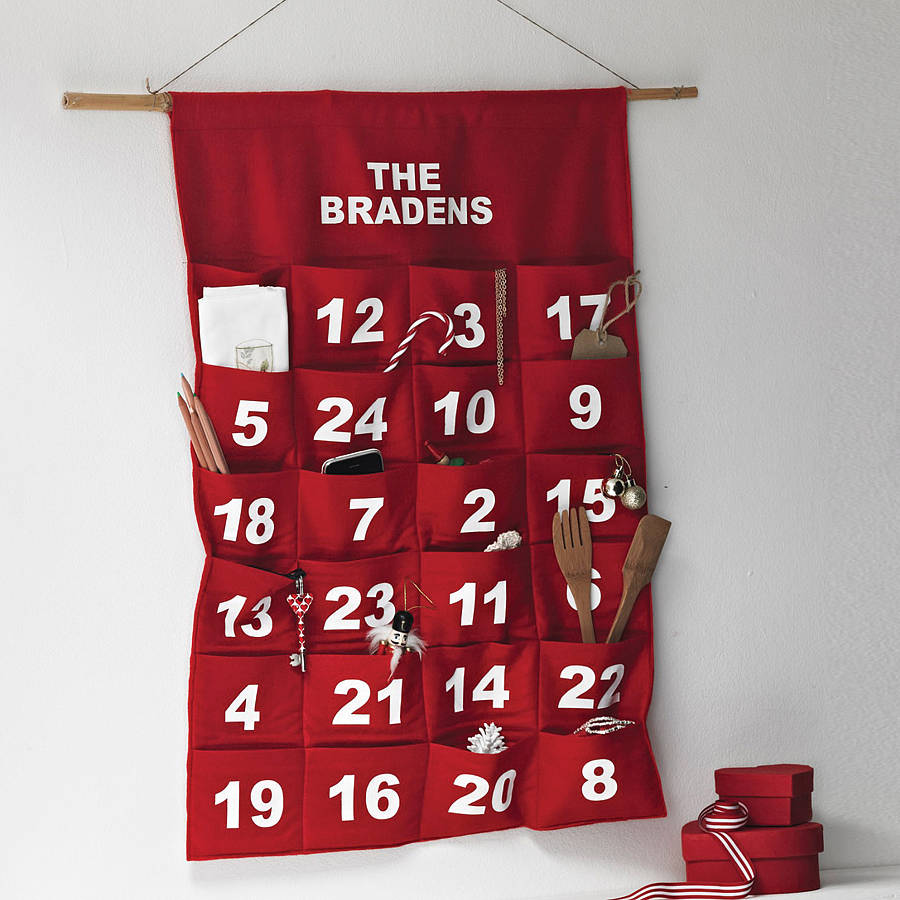 Personalised Advent Calendar With Name By Minna S Room Notonthehighstreet Com