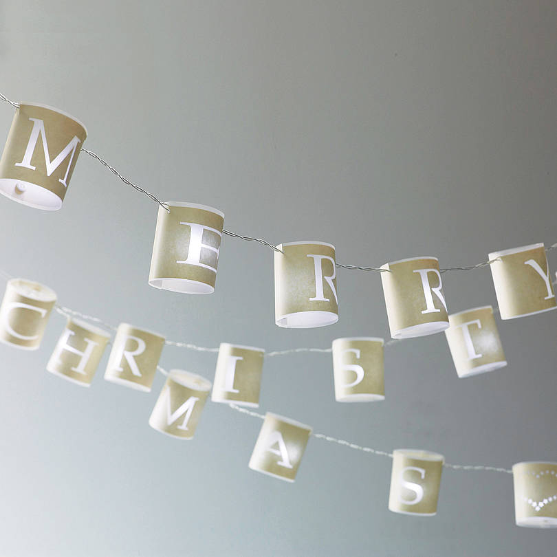 Personalised Paper Lantern Lights By Letterfest | notonthehighstreet.com