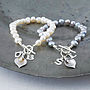 Initial Freshwater Pearl Lily Bracelet, thumbnail 3 of 4