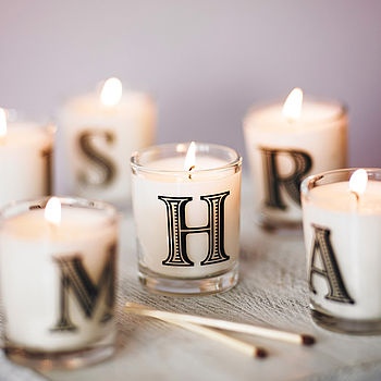 Hand Poured Alphabet Scented Votive Candle, 10 of 10