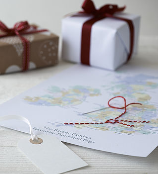 Personalised Stitch Your Journey Map Print, 2 of 12