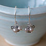 Mini Pearl Cluster Earrings In Silver, thumbnail 3 of 6